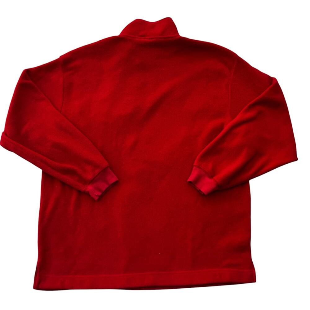 VTG Disney Store 90s Y2k Sweater Sz XL Red Mickey 1/4 Zip Pull Over Long Sleeve‎ - Picture 3 of 12